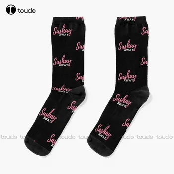 Sashay Away (Сценарий) Чорапи На Лилави Чорапи Персонализирани Потребителски Унисекс За Възрастни, Тийнейджъри На Младежки Чорапи 360 ° Цифров Печат На Hd Телевизор Високо Качество
