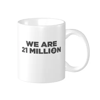 Промо имаме 21 милиона биткоинов чаши, нелепо чаши чаши за печат Хумор графични биткоин чаша чай
