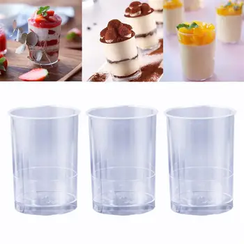 10шт Пластмасова Чаша за Муса Сгъсти Прозрачен Контейнер Директен Чаша за Желейного Йогуртового Десерт