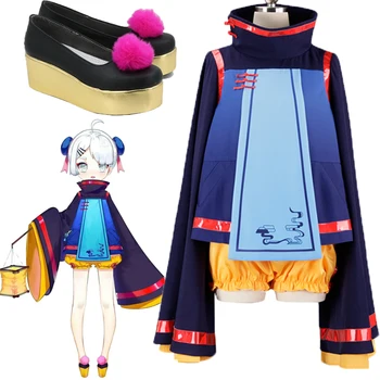 Vtuber Нанако cosplay костюм сладко сладко рокля обикновена костюми за Хелоуин за момичета дрехи Аниме облекло обувки за cosplay