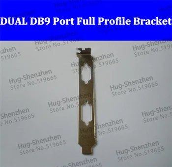 ДВОЙНА DB9 Сериен Com порт Полнопрофильный скоба за PCI/PCI-E 10 бр./лот