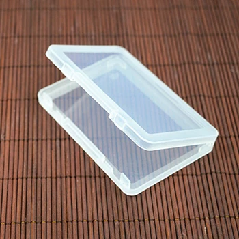 Квадратна Кутия Притежателя Прозрачна Пластмасова Кутия За Проби Малък Електронен Компонент Калъф За Съхранение на Бижута Мъниста Контейнер 9,5*6,4*1 см