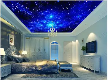 Потребителски фотообои 3d таван тапети за стените, 3 d Вселена от Мечти Синьото Звездно Небе Зенит Таван стенописи тапети